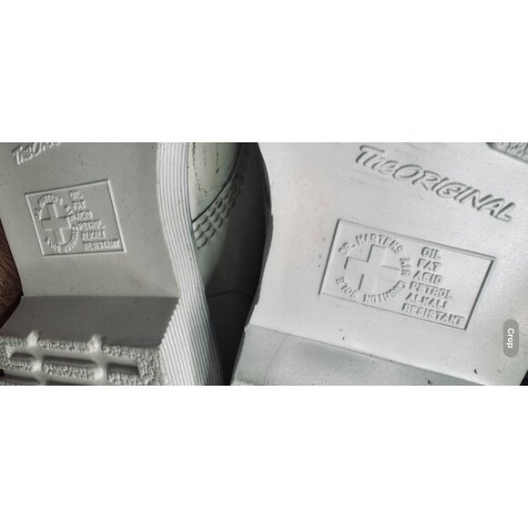 Dr. Martens White 1460 Lace-Up Leather Combat Boots Women's 10 Men's 8 - Picture 15 of 16